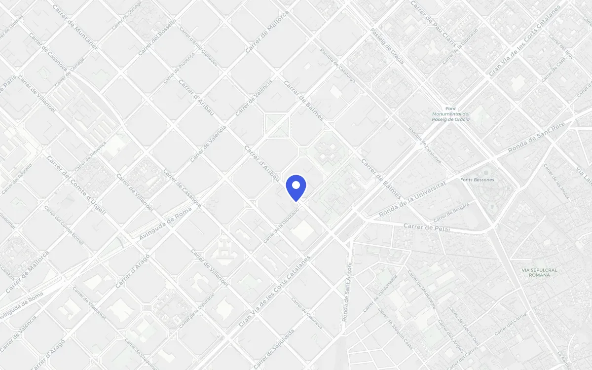 Mapa de la ubicación de Barcelona Tributario en Carrer de Balmes, Barcelona